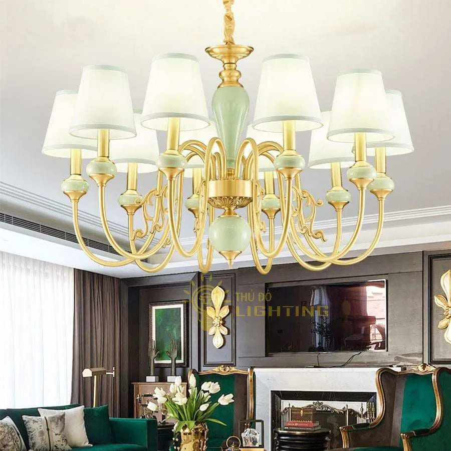 Thiết kế đèn chùm tân cổ điển sang trọng là lựa chọn hàng đầu cho các không gian phòng khách hiện đại