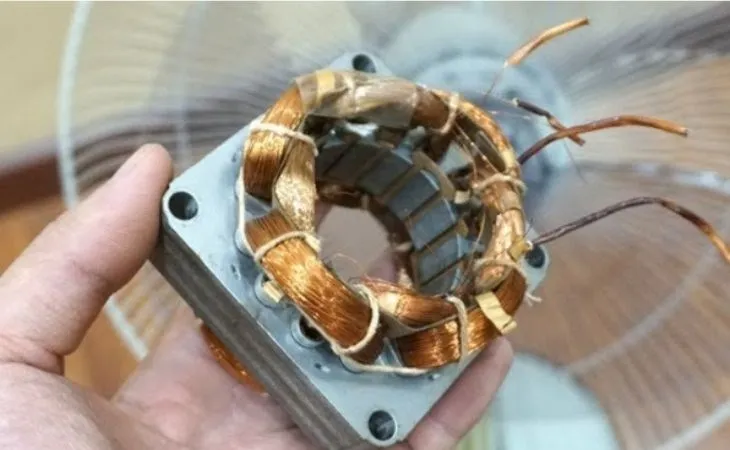 Cháy cuộn dây quạt khiến quá trình sử dụng bị gián đoạn