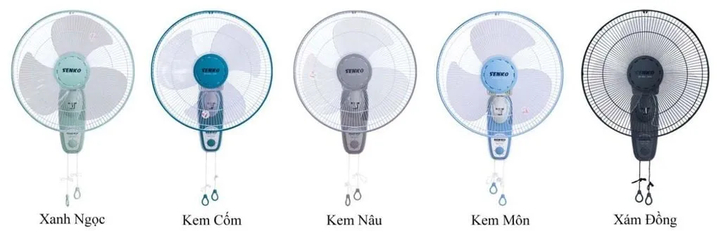 Bảng mã màu quạt điện Senko mới nhất 2026