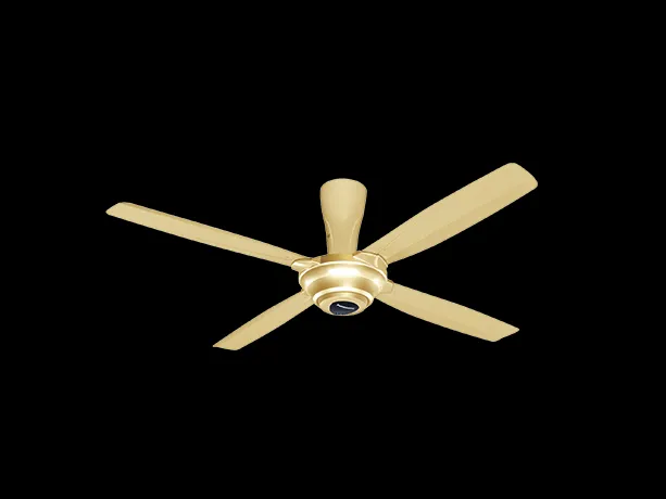 Mẫu quạt 4 cánh màu bạc đơn giản dễ dàng lắp đặt cho nhiều loại trần nhà