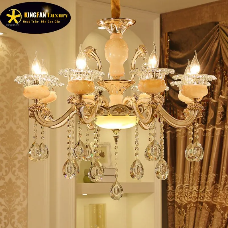 Hướng dẫn thực tế cách lắp đèn chùm 8 tay chuẩn phong thủy cho gia chủ