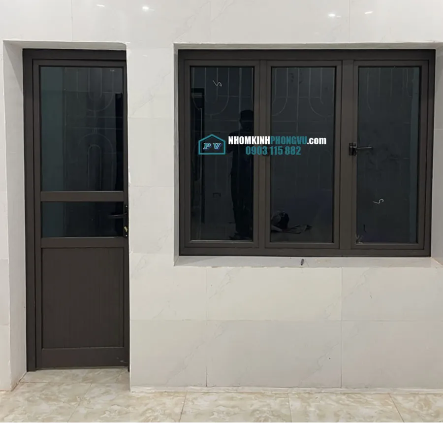 Hệ cửa nhôm kính phòng ngủ thiết kế hiện đại cách âm vượt trội