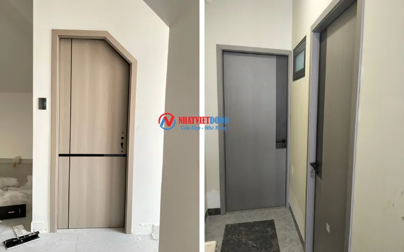 Cửa gỗ công nghiệp HDF Veneer sở hữu vẻ đẹp tự nhiên với các đường vân sống động