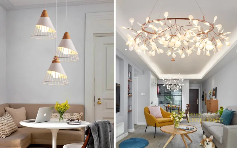 Mẫu đèn thả bàn ăn 3 bóng có thiết kế độc đáo