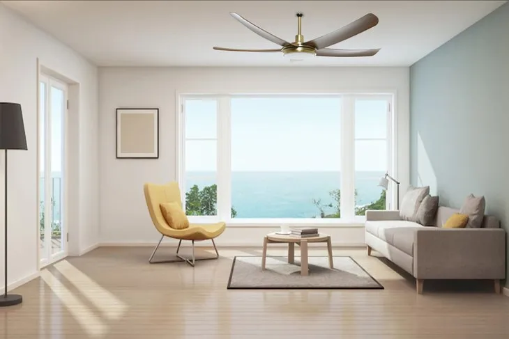 Quạt trần đèn Hero với sải cánh trung bình giúp làm mát hiệu quả cho phòng ngủ