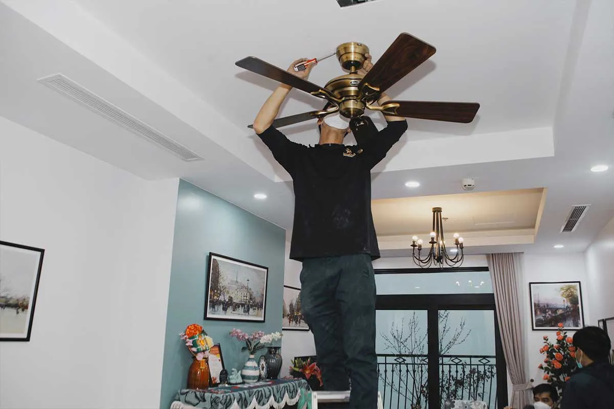 Hệ thống quạt trần được lắp đặt hoàn thiện và nghiệm thu kỹ thuật