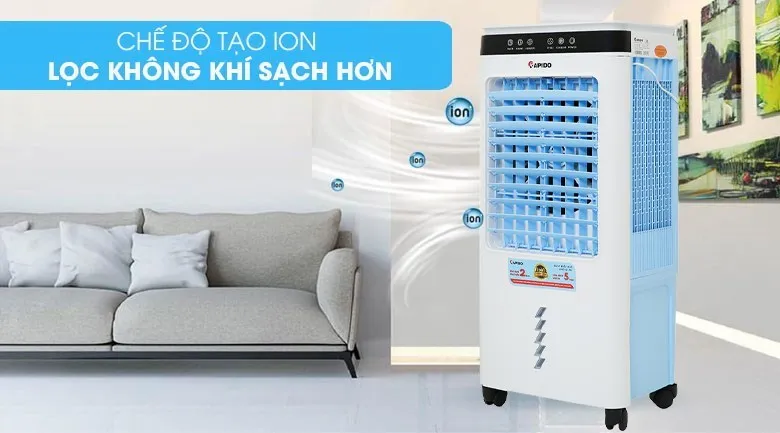 Tính năng phát tán ion âm giúp khử khuẩn và lọc bụi mịn bảo vệ sức khỏe người dùng