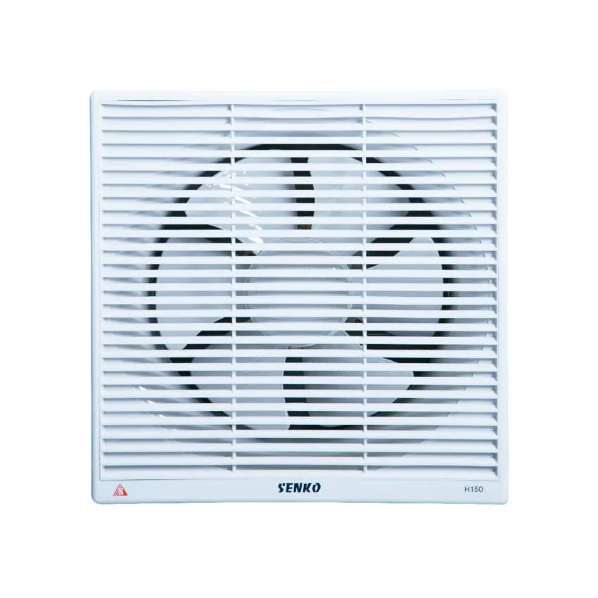 Mặt trước quạt hút Senko H150 với lưới che trang trí màu trắng tinh tế