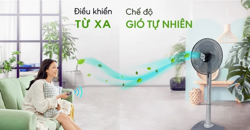 Quáº¡t Sharp cÃ³ thÃªm tÃ­nh nÄƒng nhÆ° Ä‘iá»‘u khiá»ƒn tá»« xa