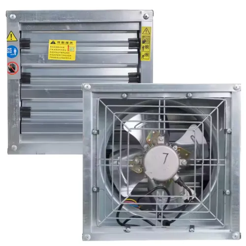 Quạt thông gió vuông 400x400x320mm với thiết kế khung tôn kẽm chắc chắn và cánh inox 304 chống gỉ