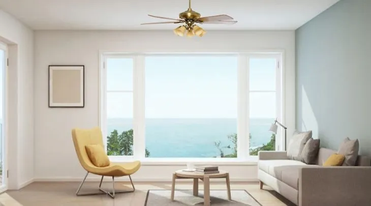 Quạt trần hoạt động ổn định không chỉ giúp mát mẻ mà còn là điểm nhấn thẩm mỹ cho căn phòng