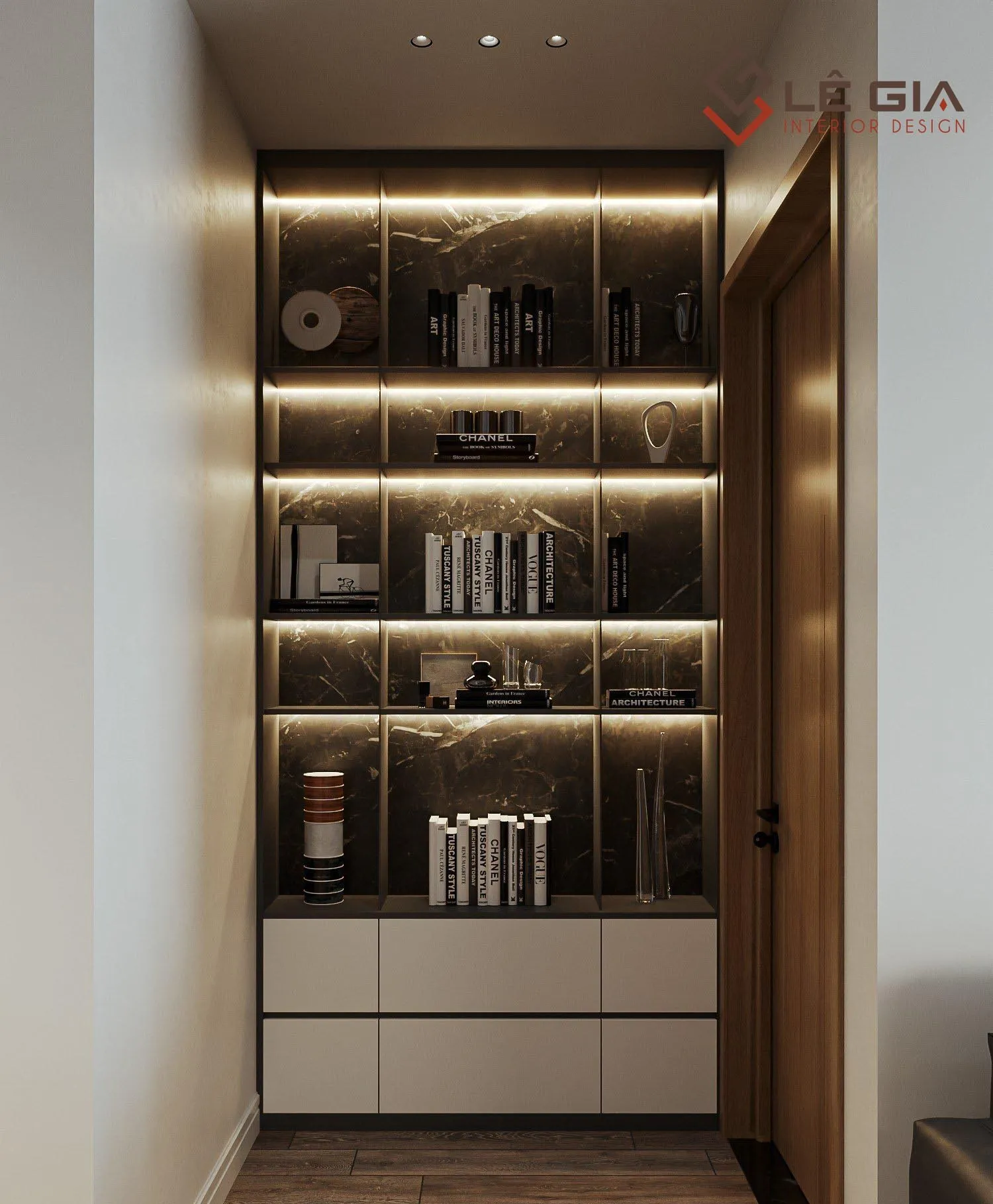 Kệ gỗ trang trí phòng khách đẹp LG-KG101