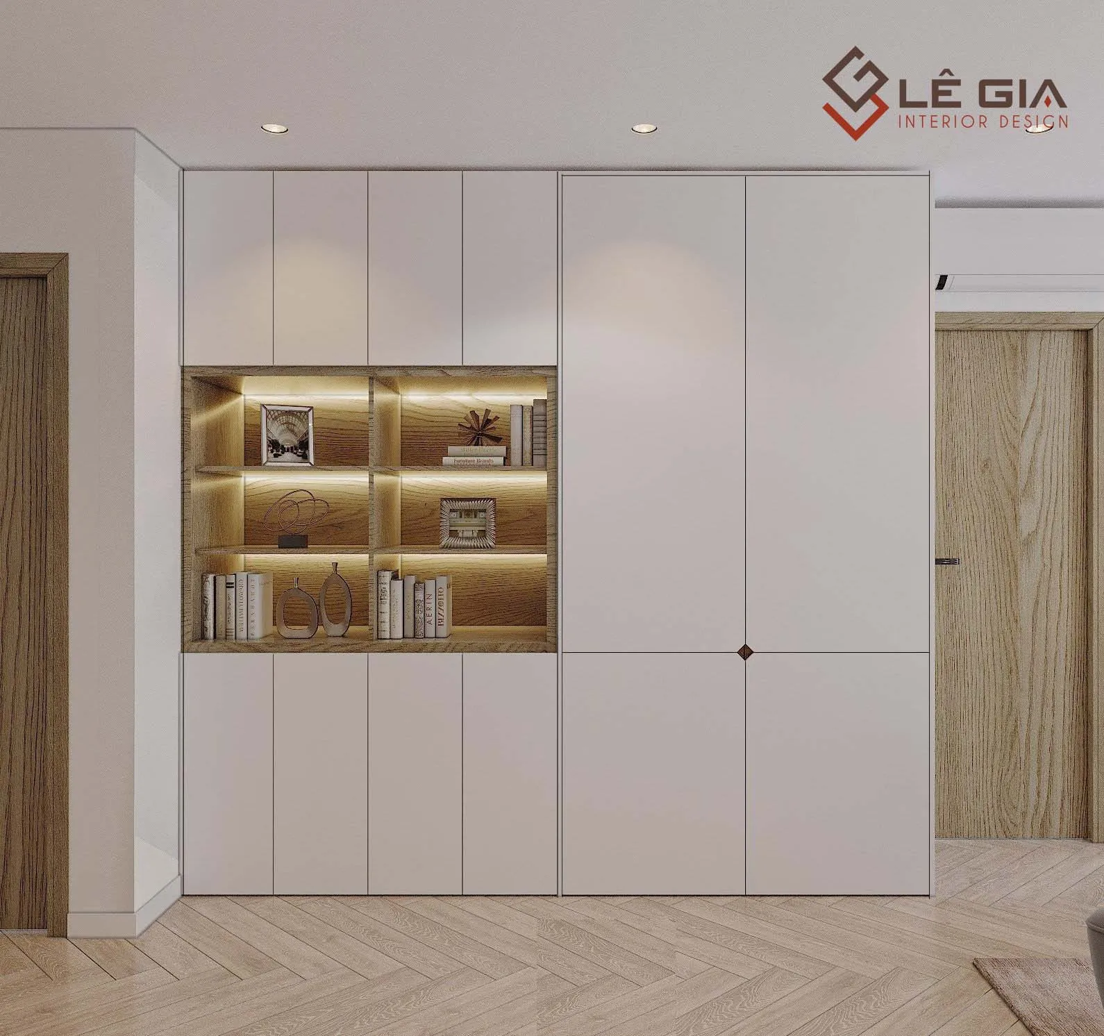 Tủ trang trí phòng khách hiện đại tinh tế LG-KG111