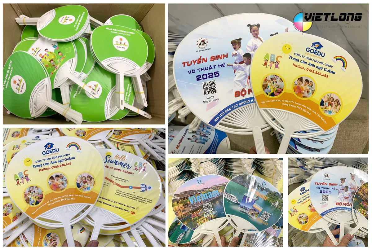 Hệ thống máy in và gia công quạt nhựa hiện đại tại xưởng